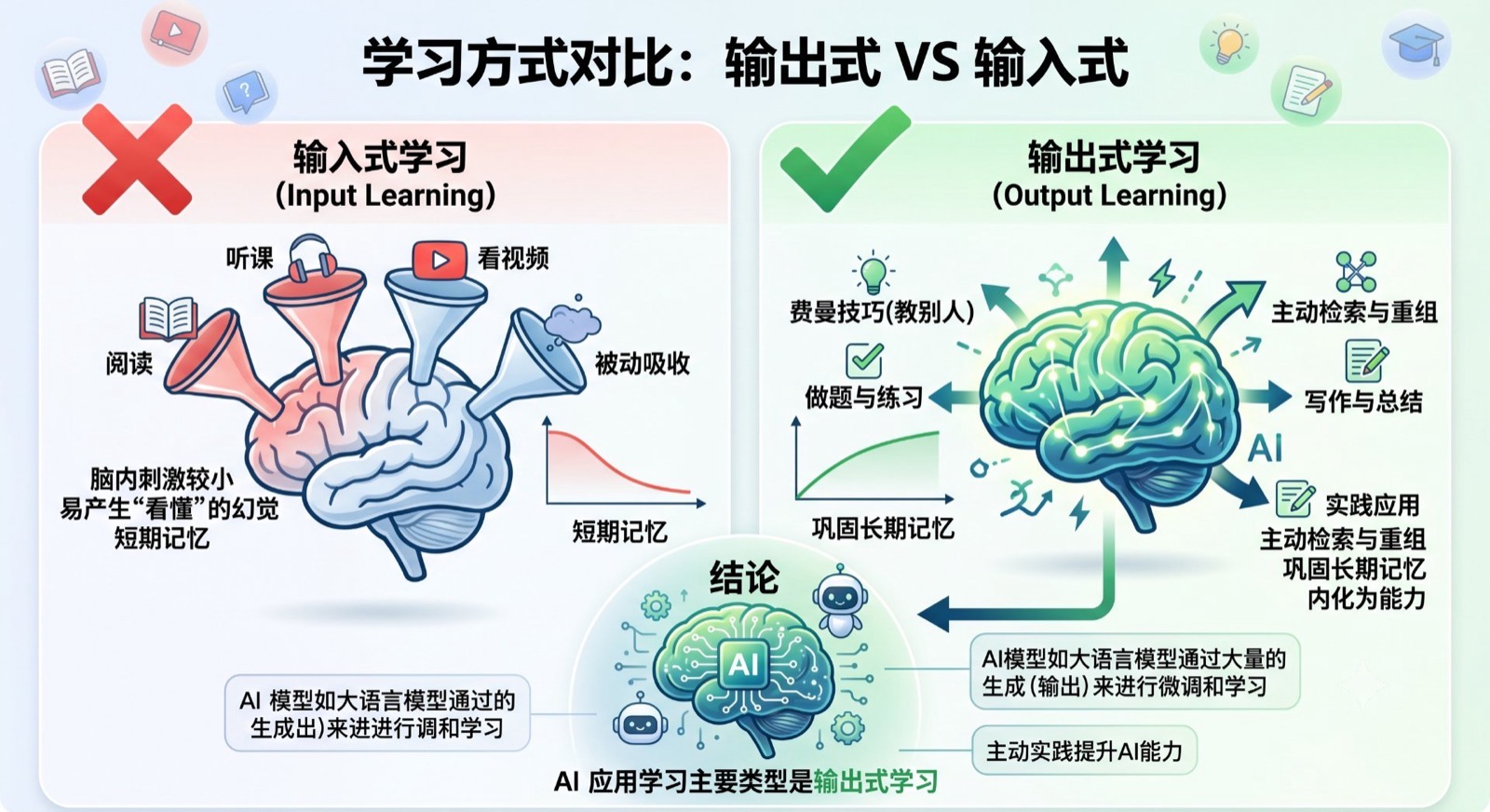 输出式学习 VS 输入式学习